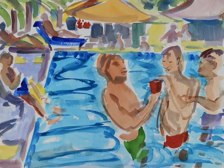 Chatting in the Pool